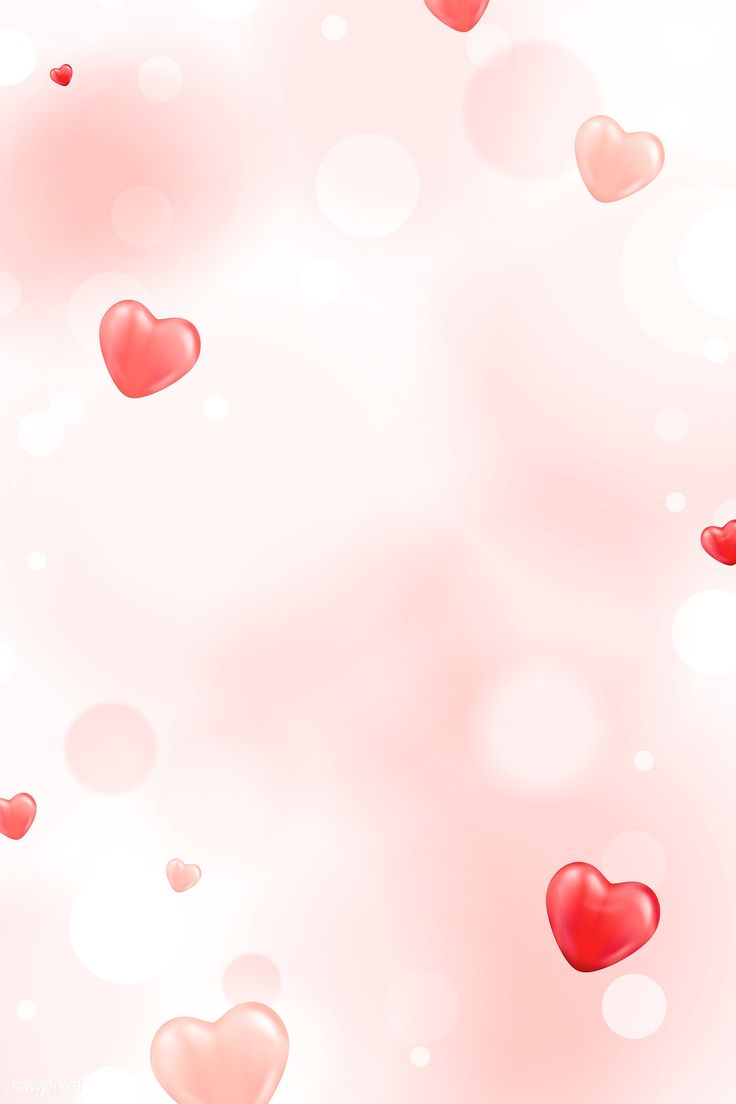 many hearts are floating in the air on a pink and white boket background