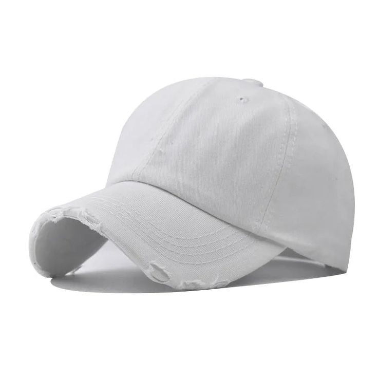 a white baseball cap on a white background