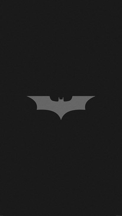 the dark knight rises batman logo on a black background, with only one bat visible