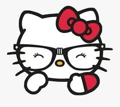 an image of a hello kitty wearing glasses