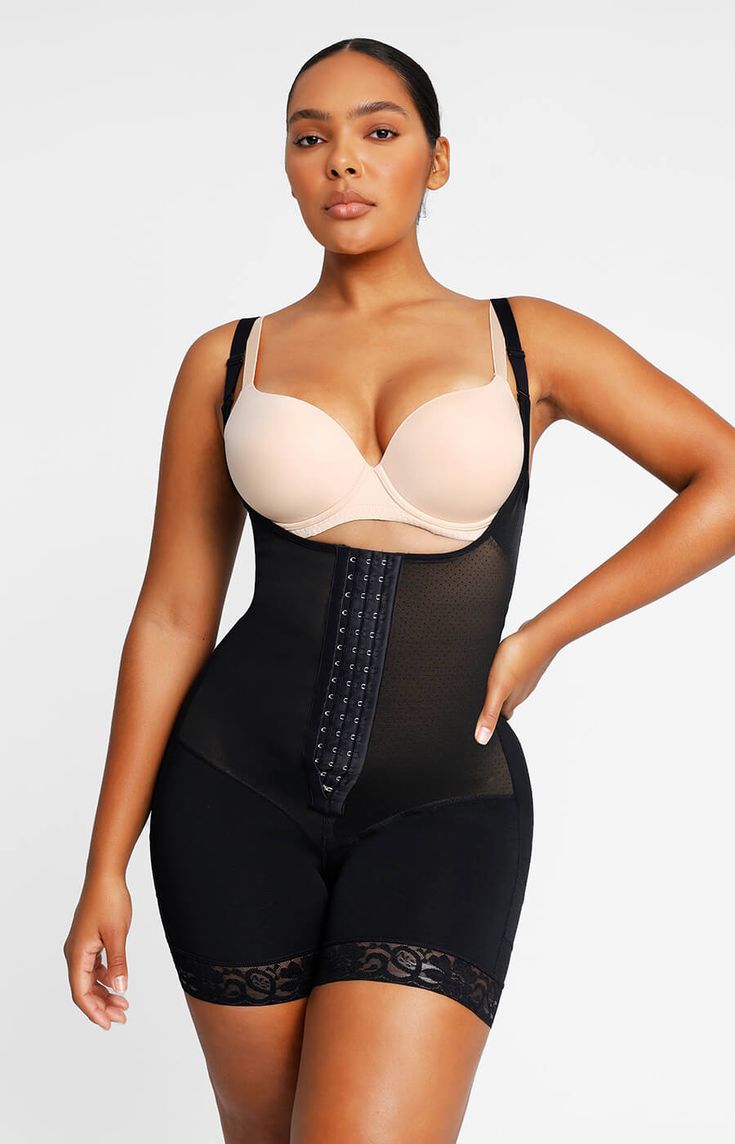 Get an hourglass figure with AirSlim® Core Sculpt Open Bust Shaping Bodysuit. Open bust body shaper controls the tummy, sculpts the waistline, and a boosted look! Sleeveless Mermaid Dress, Shaping Bodysuit, Tummy Shaper, Apple Body Shapes, Open Bust, Pear Body Shape, High Neck Bodysuit, Leg Bands, Shapewear Bodysuit