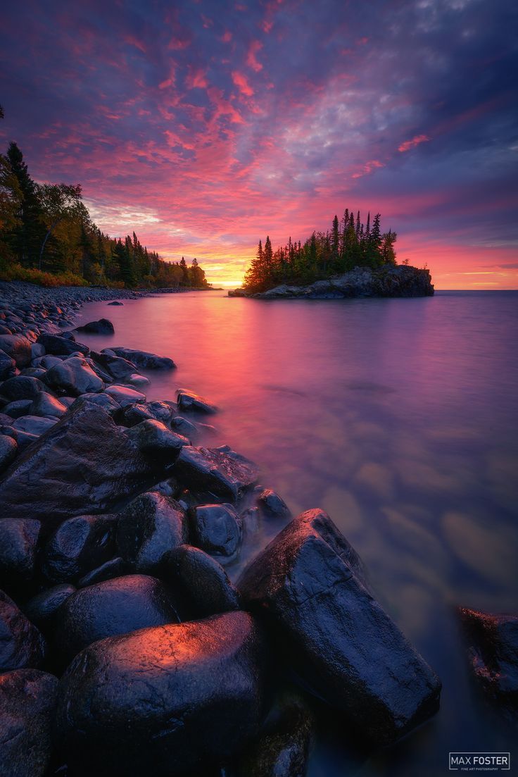 Colorful sunrise of lake superior, minnesota Grand Marais, National Photography, Beautiful Sunrise, Lake Superior, Morning Glory, Nature Prints, North Shore, Landscape Photographers, Great Lakes