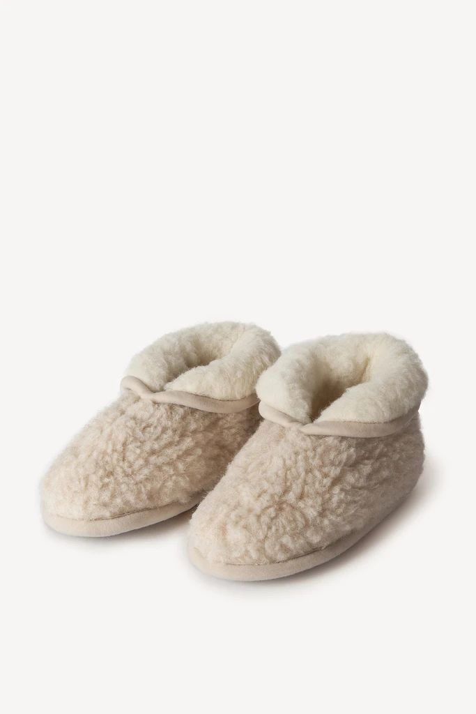 Cuff Slippers - Natural - Hygge Life Cozy Winter Slippers With Rubber Sole, Comfy Cream Indoor Slippers, Cream Comfy Indoor Slippers, Cream Round Toe Indoor Slippers, Comfortable Cream Slippers With Round Toe, Comfortable Cream Round Toe Slippers, Soft Cream Round Toe Slippers, Cozy Slippers With Soft Texture And Round Toe, Cozy Indoor Slippers With Rubber Sole