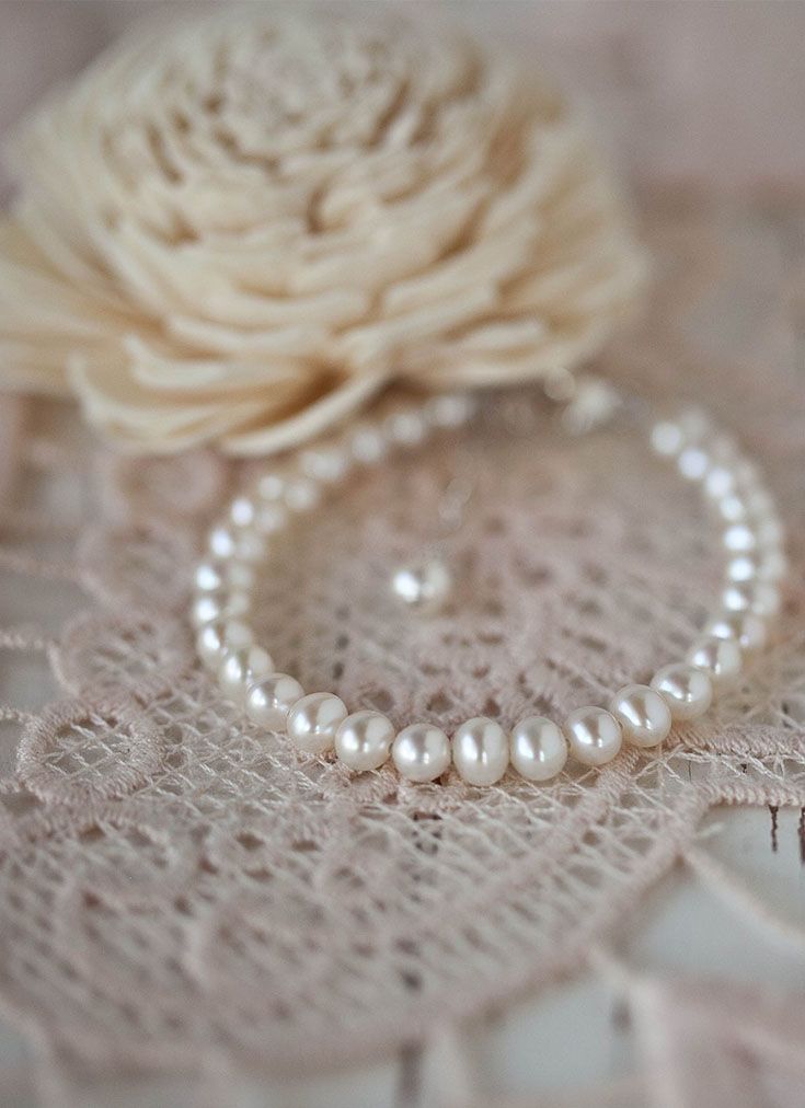 Beautiful Sweet Pearl Bracelet from Little Girl's Pearls. ♥ Delicate Pearl Drop Bracelet For Formal Occasions, Delicate Formal Pearl Bracelet, Elegant Pearl Drop Bracelet For Gift, Elegant Pearl Drop Bracelet As Gift, Pearl Drop Bracelet For Wedding, Dainty Pearl Bracelet For Formal Occasions, Wedding Bracelet With Pearl Drop, Pearl Bracelets With Pearl Drop, Delicate Pearl White Bracelet For Formal Occasions