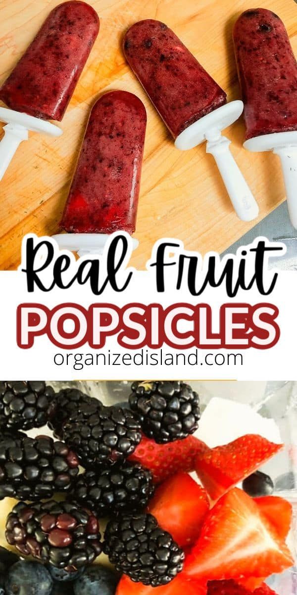 popsicles with berries and strawberries on them are ready to be eaten