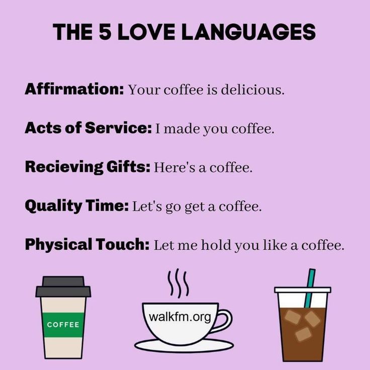 the five love languages for coffee and tea are shown in this graphic above it's description