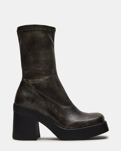 KLAYTON Brown Distressed Platform Ankle Boot | Women's Booties – Steve Madden