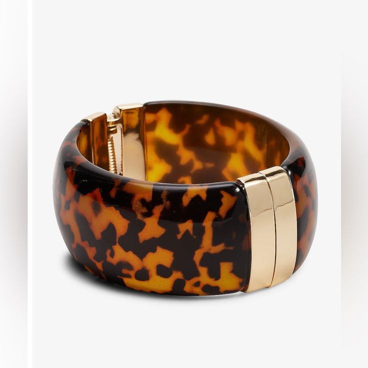 Express Tortoise Snap Cuff Bracelet Tortoise Shell Jewelry, Tortoise Shell Bracelet, Shell Accessories, Black Gold Chain, Geometric Bracelet, Jewelry Accessories Ideas, Dope Jewelry, Gold Bracelet Cuff, Shell Bracelet