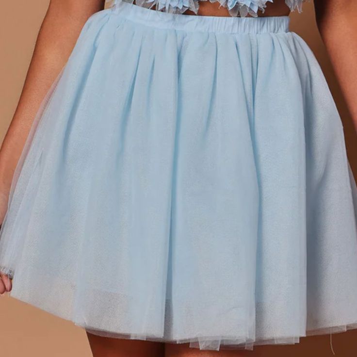 High Rise Tulle Mini Skirt With Elastic Waistband. The Skirt Has Some Stretch. Nwt Panty Shorts, Tulle Mini Skirt, Mini Leather Skirt, Light Blue Skirts, Latex Skirt, Plaid Pleated Mini Skirt, Skirt With Elastic Waistband, Belted Mini Skirt, Blue Denim Skirt