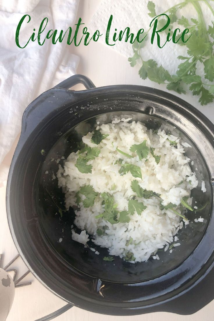 cilantro lime rice in 2 quart slow cooker. Cilantro Lime Rice Crockpot, Spicy Pinto Beans, Cilantro Rice Recipe, Crockpot Rice Recipes, Rice In Crockpot, Cilantro Lime Rice Recipe, Lime Rice Recipes, Small Slow Cooker, Beans In Crockpot