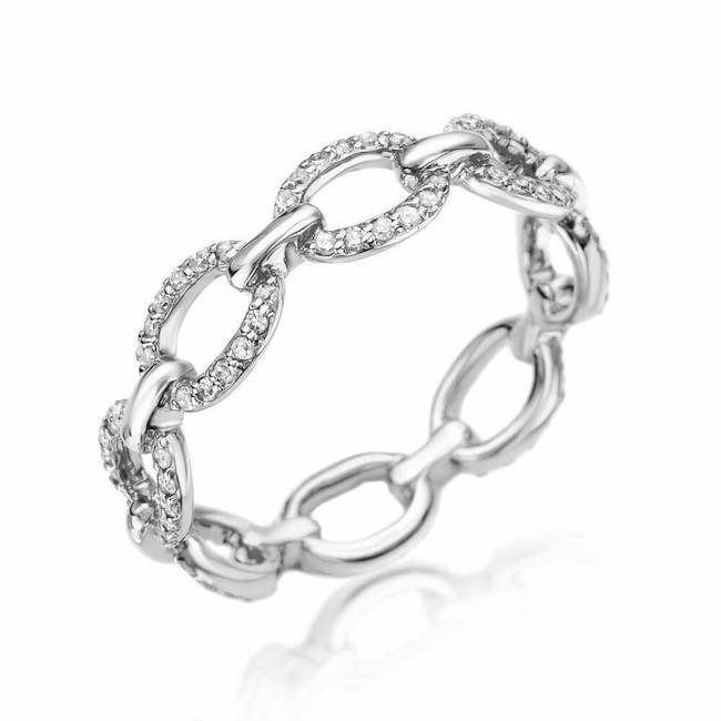 Classic Chain Link Eternity Band – Liven Company Handcrafted Rings, Metal Chain Link, White Gold Band, Eternity Band, Pretty Jewellery, Gold Platinum, Conflict Free Diamonds, Eternity Bands, Chain Link