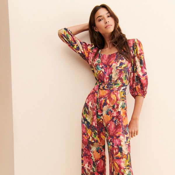 Floral Puff Sleeve Jumpsuit | Nuuly Rent Summer Floral Print Long Sleeve Jumpsuits And Rompers, Long Sleeve Floral Jumpsuits And Rompers For Summer, Long Sleeve Floral Jumpsuit For Summer, Floral Print Jumpsuits And Rompers For Garden Party, Chic Floral Print Jumpsuits And Rompers For Spring, Chic Floral Print Jumpsuits And Rompers For Fall, Chic Floral Print Jumpsuits For Fall, Fitted Floral Print Jumpsuits For Garden Party, Fitted Floral Jumpsuits And Rompers For Garden Party