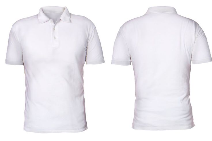 Blank polo shirt mock up template, front and back view, isolated on white, plain t-shirt mockup. Polo tee design presentation for print. Plain White Shirt Front And Back Template, Luxury White Crew Neck Polo Shirt, Luxury White Polo Shirt With Crew Neck, Affordable White T-shirt With Team Logo, Cheap White Collegiate T-shirt, Luxury Classic White T-shirt, Roblox Shirt Template Tuxedo, Luxury White Formal Polo Shirt, White Crew Neck Polo Shirt Affordable