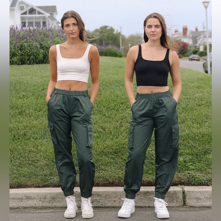 Make A Statement In These Stylish Nylon Cargo Pants! Featuring Bold Joggers And Plenty Of Space To Store Your Important Belongings, These Pants Are Sure To Turn Heads! And, With The Nylon Material, You Can Show Off Your Unique Style And Stay Comfortable At The Same Time! Track Pants, Cargo Pants, Unique Style, Pant Jumpsuit, Pants For Women, Turn Ons, Green, Pants, Women Shopping