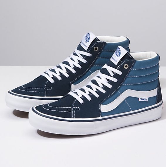 Vans Shoes High Tops, Vans Outfit, Blue Vans, Shoe Inspiration, High Top Vans, Aesthetic Shoes, Sk8 Hi, Dc Shoes, Vans High Top Sneaker