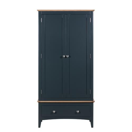 an armoire with two doors and drawers