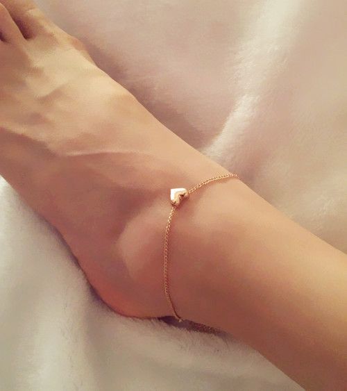 Anklets Online, Heart Anklet, Women Anklets, Foot Jewelry, Anklet Bracelet, Chain Anklet, Lovely Jewellery, Stunning Jewellery, Trendy Jewelry