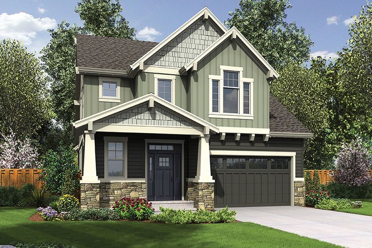 this is an artist's rendering of these craftsman home plans