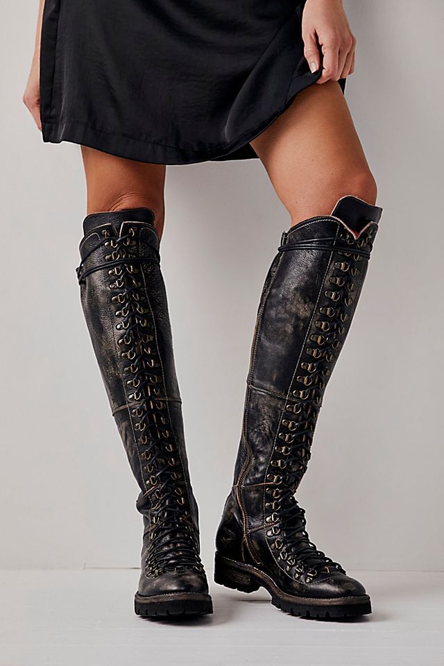 Victory Tall Lace Up Boots Tall Lace Up Boots, Black Knee Boots, Band Fashion, Black Lace Up Boots, Boho Boots, Boho Hippie Chic, Glad Rags, Bed Stu, Fall Png