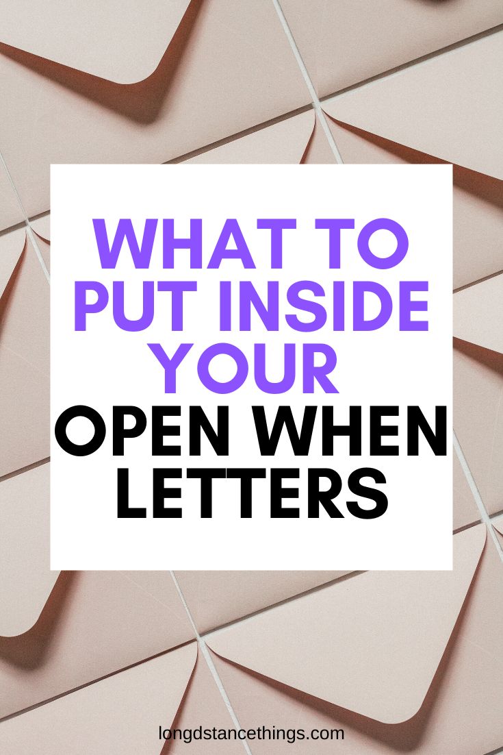 the words what to put inside your open when letters