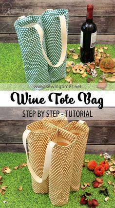 the wine tote bag is made from woven fabric