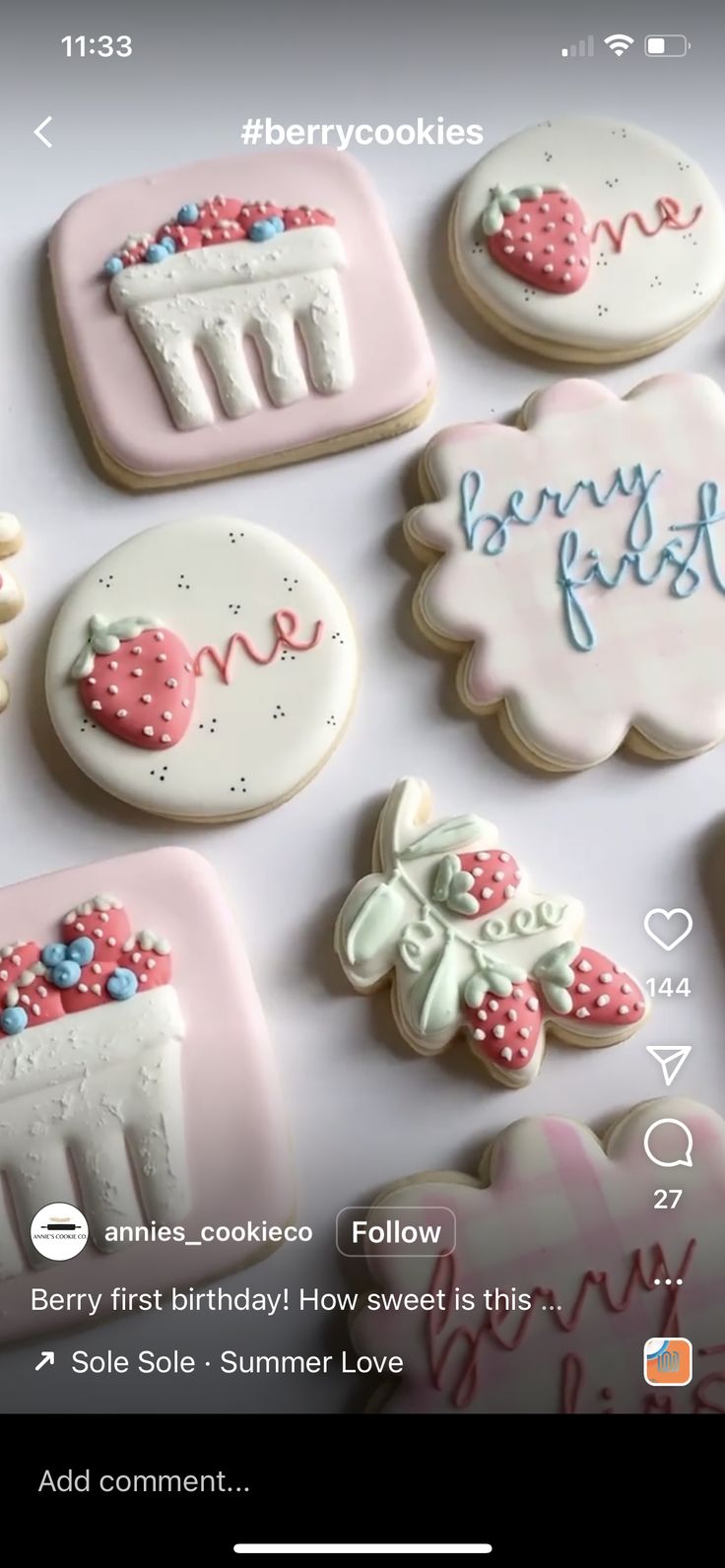 some decorated cookies are on a table