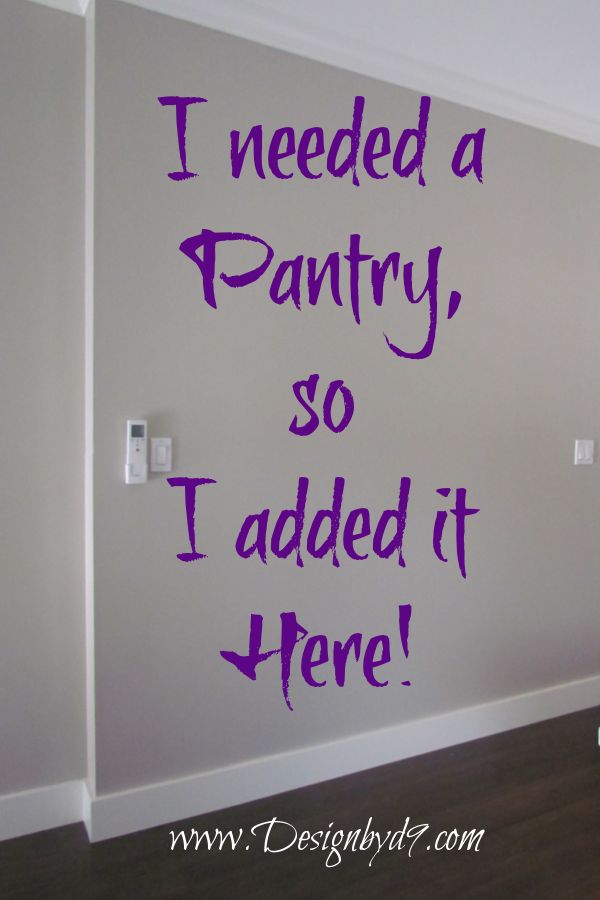 i need a pantry, so i added it here wall decal in purple ink