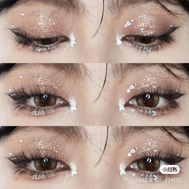 Old Fashion Makeup, Pearl Makeup Douyin, Cute Creative Makeup Looks, Txt Concert Makeup Ideas, Enhypen Concert Makeup, K Pop Eye Makeup, Txt Concert Makeup, Douyin Glitter Makeup, Alternative Bridal Makeup