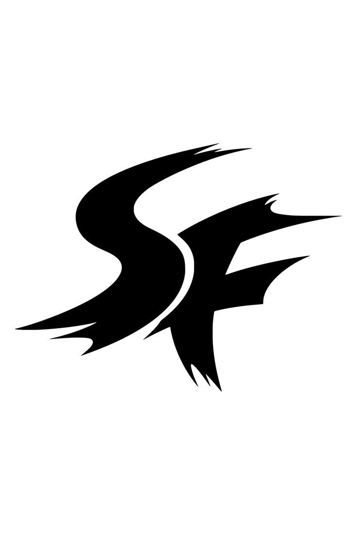 an abstract black and white logo with the letter s