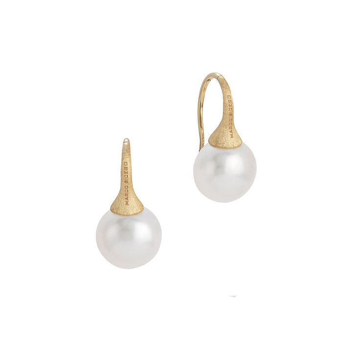 Primary Material : 18k Yellow Gold Primary Gemstone : Pearls Primary Color : White Collection : Africa Marco Bicego Jewelry, French Wire Earrings, Marco Bicego, Pearl Earring, French Wire, Wire Earrings, Elegant Outfit, Classic White, Primary Color