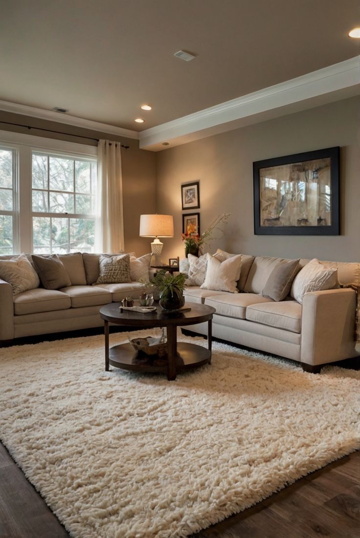 the living room is clean and ready for us to use in its new owner's home