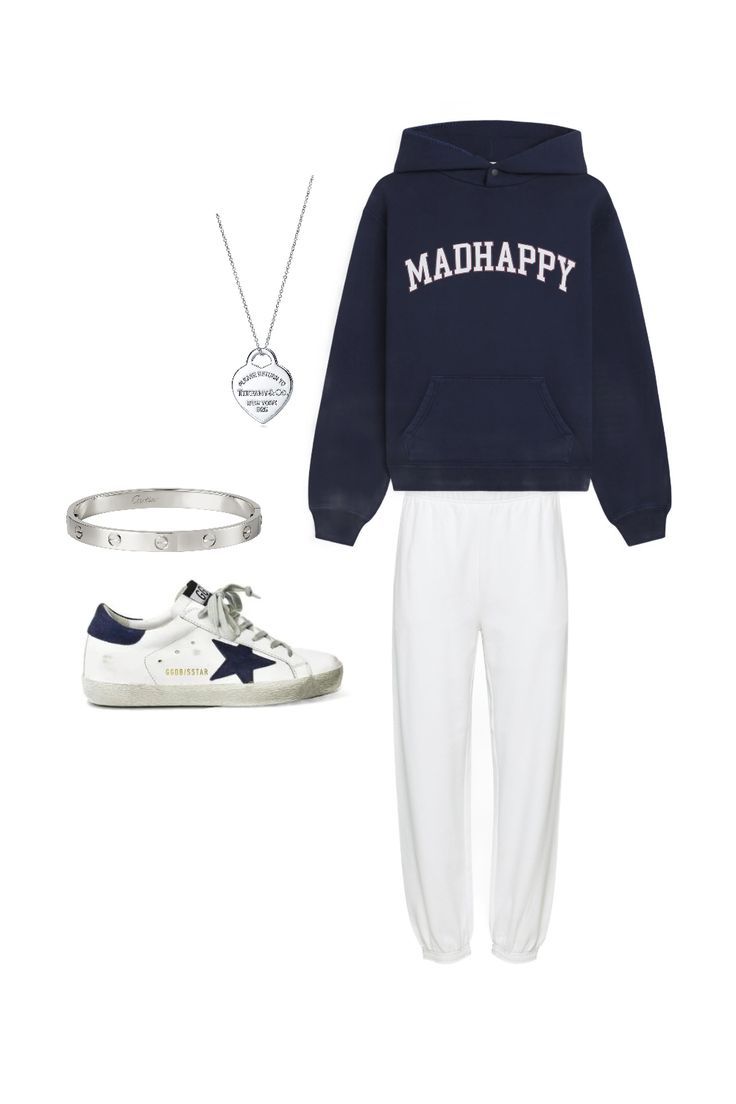 Bracelets Outfit, Bracelet Cartier, Tiffany And Co Bracelet, Sweats Outfit, Comfy Sweats, Trendy Streetwear, Trendy Outfits For Teens, Cute Preppy Outfits, Cool Fits