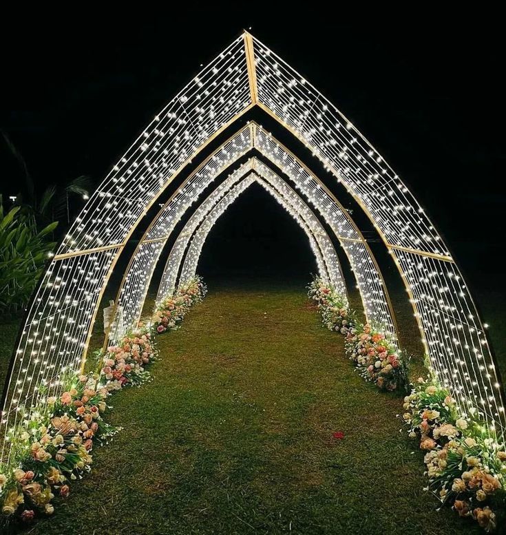 Entrance decor, wedding entrance decor, fairy lights entrance decor, cocktail party decor ideas Cocktail Decor, Outdoor Hosting, Wedding Walkway, Wedding Decorations Ideas, Entrance Arch, Reception Stage Decor, Simple Stage Decorations, Themed Wedding Decorations, Event Entrance