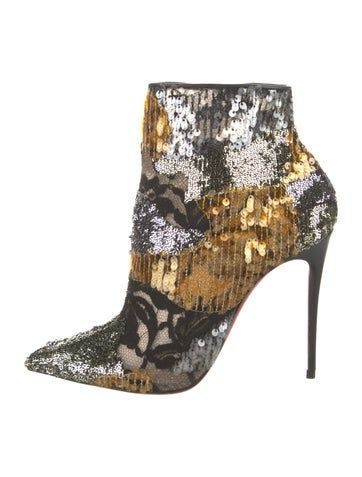 Christian Louboutin Ankle BootsBlackAnimal PrintLeather TrimLeather & Glitter AccentsPointed-ToesExposed Zip Closure at SidesDesigner Fit: This style typically runs a full size small. Boot Shoes Women, Me Too Shoes, Christian Louboutin, Print Patterns, Animal Print, Shoe Boots, Glitter, Women Shoes, Running