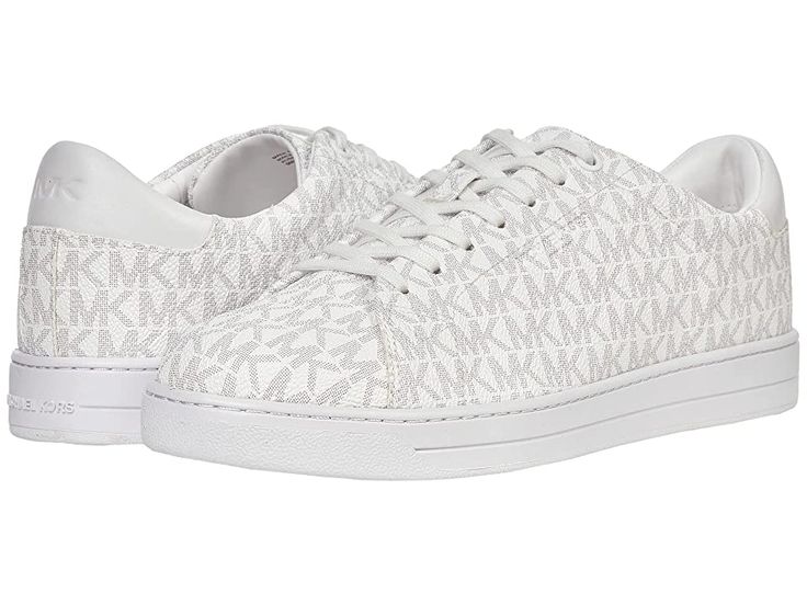 Michael Kors Nate - Men's Shoes : Bright White : The Michael Kors Nate lace-up sneaker is made of leather and features embossed logo details throughout. Soft synthetic lining and cushioned footbed for all-day wear. Durable synthetic outsole. Imported. Measurements: Weight: 15 oz Product measurements were taken using size 9, width M. Please note that measurements may vary by size. Weight of footwear is based on a single item, not a pair. White Synthetic Sneakers With Embossed Logo, Synthetic High-top Sneakers With Perforations, Michael Kors White Sole Lace-up Sneakers, Michael Kors Low-top Sports Sneakers, Michael Kors Lace-up Synthetic Sneakers, Michael Kors Synthetic Lace-up Sneakers, Synthetic High-top Sneakers With Perforations And White Sole, Michael Kors White Synthetic Sneakers, Michael Kors Sneakers With Textured Sole