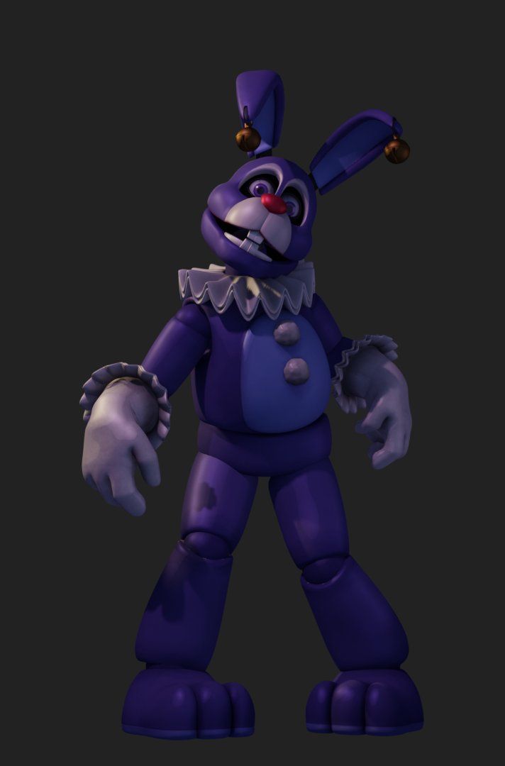 an animated character in purple and white