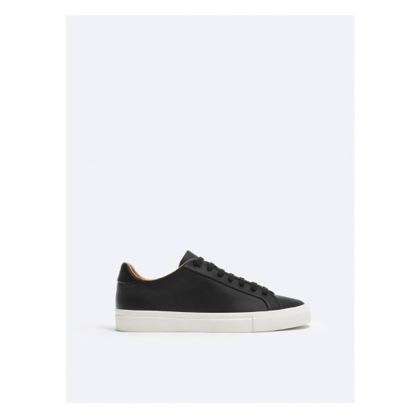 BASIC SNEAKERS Zara Low-top Sneakers With Contrast Sole, Zara Synthetic Low-top Sneakers, Basic Sneakers, Zara Basic, Zara, Sneakers, Black