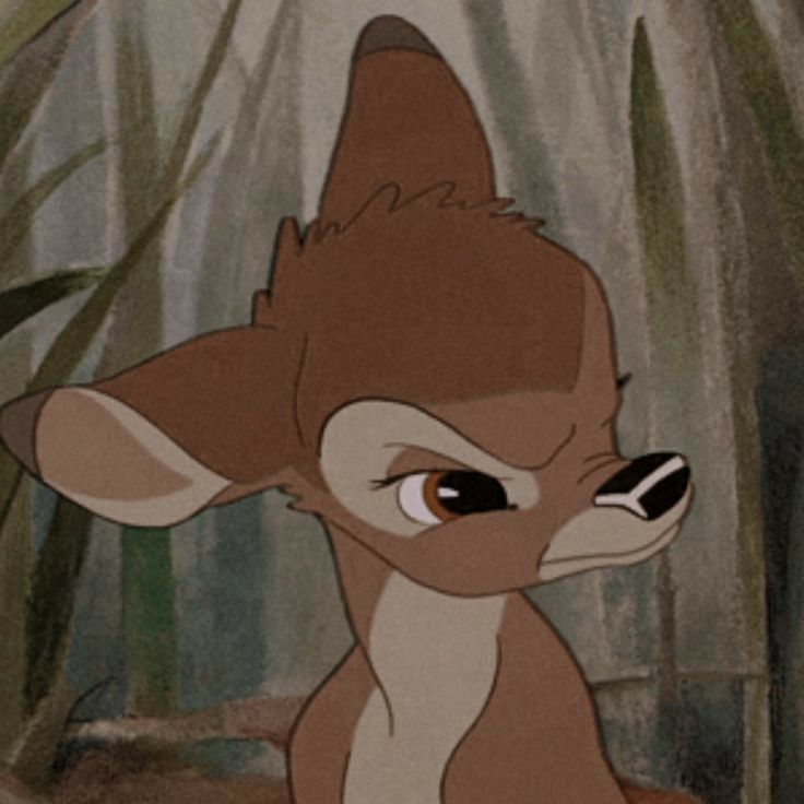 an animated deer with the words me when people say