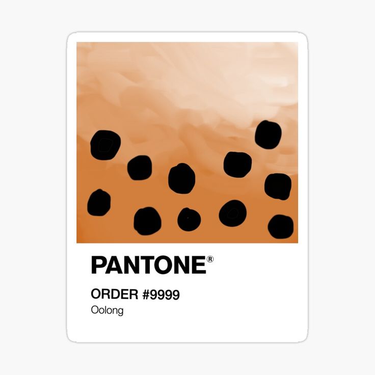 an orange and black pantone poster sticker