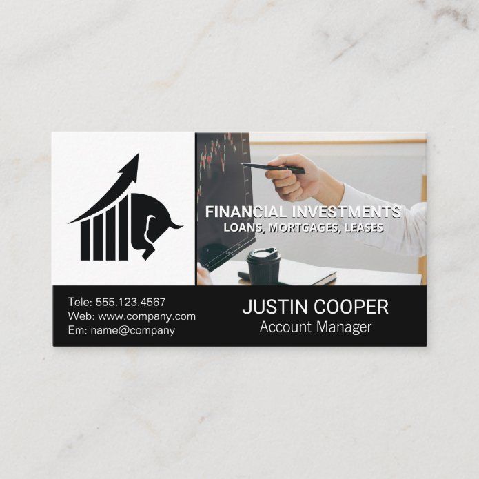 a business card with an image of a person holding a pen and pointing at something