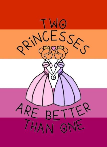 two princesses are better than one on a rainbow striped background with text that reads, two princesses are better than one