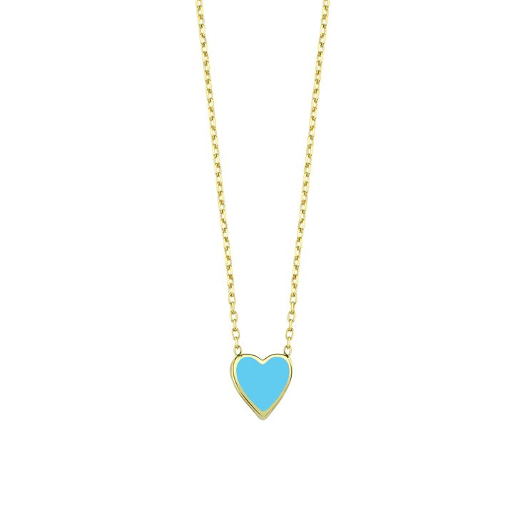 A bold splash of beautiful blue contained within soft curves and a sharp point, this classic charm necklace is equal parts sweet and sass–just like you. Wear with our One Love Bracelet in Blue and One Love Blue Heart Studs for a complete look or mix and match to give your ensemble some extra love. 14k gold plated sterling silver 16-18" Adjustable Lego Heart Necklace Blue, Elegant Blue Necklaces For Valentine's Day, Dainty Blue Necklace With Delicate Chain, Elegant Blue Charm Necklace With Adjustable Chain, Blue Dainty Jewelry For Valentine's Day, Light Blue Jewelry For Valentine's Day Gift, Blue Necklace For Valentine's Day Gift, Blue Pendant Jewelry With Delicate Chain, Elegant Blue Necklace With Heart Charm