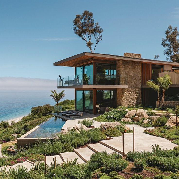 Inside Shaun White's Malibu Beachfront Home Lux Beach House, Malibu Luxury Homes, Designer House Exterior, Modern Contemporary Beach House, Malibu Beach House Ocean Views, House In The Hills California, California Luxury Homes, House Near Ocean, Homes By The Beach