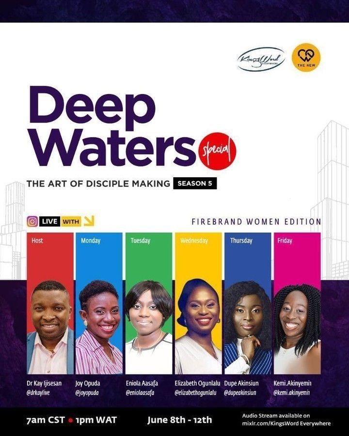 the poster for deep waters featuring five women