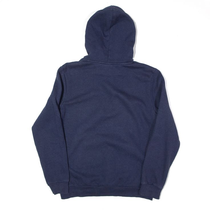 Item is in good used condition. >Size: S >Armpit To Armpit: 20" >Armpit To Cuff: 18" >Collar To Hem: 26" Blue Urban Cotton Hoodie, Blue Urban Hoodie With Adjustable Hood, Navy Cotton Hoodie With Ribbed Cuffs, Urban Blue Hoodie With Adjustable Hood, Navy Cotton Hoodie With Double-lined Hood, Navy Hoodie For Winter Streetwear, Navy Cotton Hoodie For Winter, Navy Cotton Winter Hoodie, Blue Hooded Jacket For Streetwear With Double-lined Hood