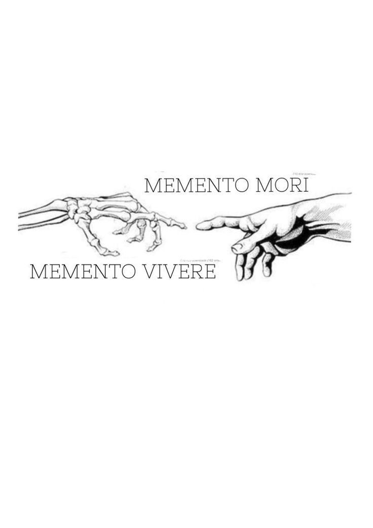 two hands touching each other with the words'mementoo vivree '