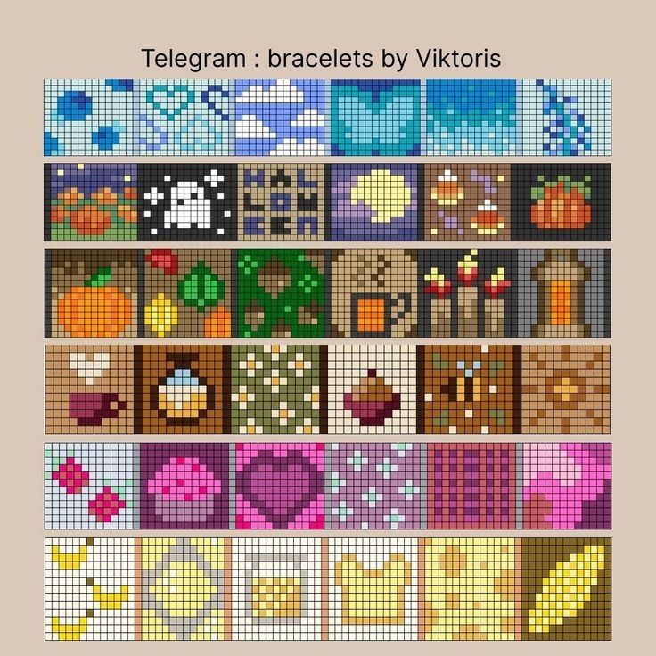 a cross stitch pattern with the words, telegram bracelets by vikttoris