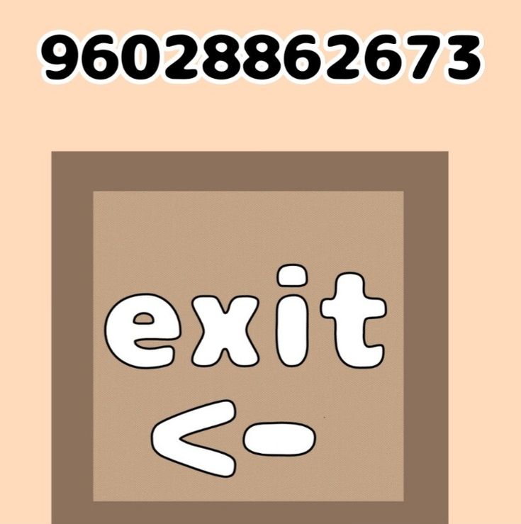 an exit sign is shown with the words'exit'in white and brown letters