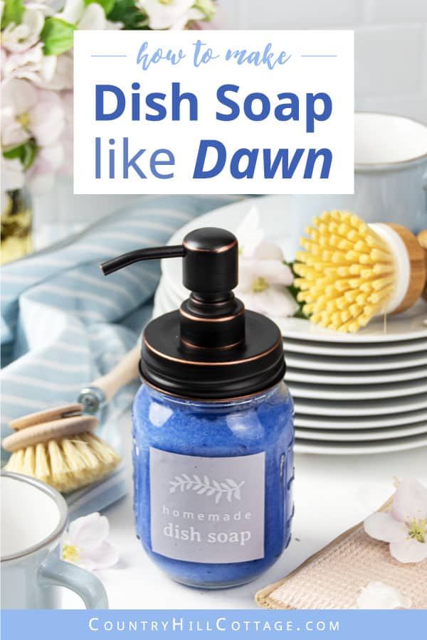 a dish soap dispenser with the words how to make dish soap like dawn