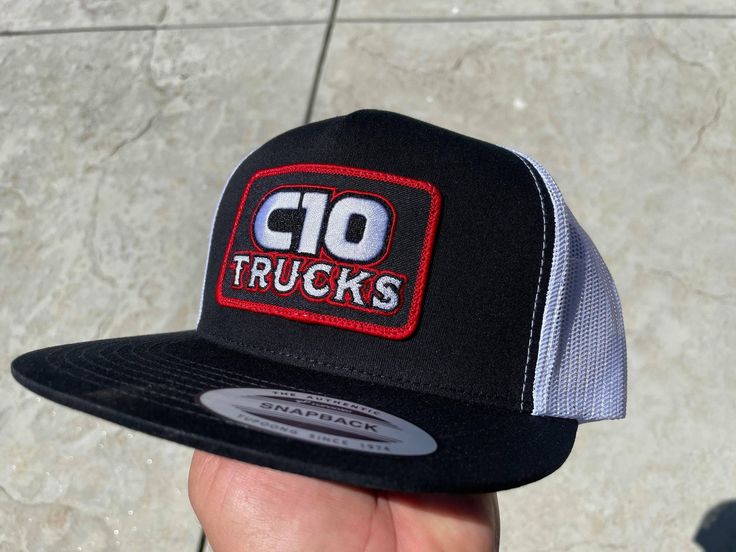 C10 Trucks Snapback Hat Patch Features On trend and adjustable, this snapback cap features a contrast underbill and seven snaps for sizing.| Fabric: 80/20 acrylic/wool, 98/2 cotton/spandex (multicam ® Styles) Features: green underbill, (multicam ® Styles) Structure: structured Profile: high Closure: 7-position adjustable snap (FAST SHIPPING) Fitted Black Trucker Snapback Hat, Black Fitted Trucker Snapback Hat, Fitted Trucker Snapback Hat With Flat Bill, Fitted Trucker Hat With Flat Brim, Fitted Trucker Baseball Cap With Flat Brim, Fitted Snapback Trucker Hat, Fitted Trucker Snapback Baseball Cap, Fitted Trucker Snapback Hat With Curved Bill, Hat Patch